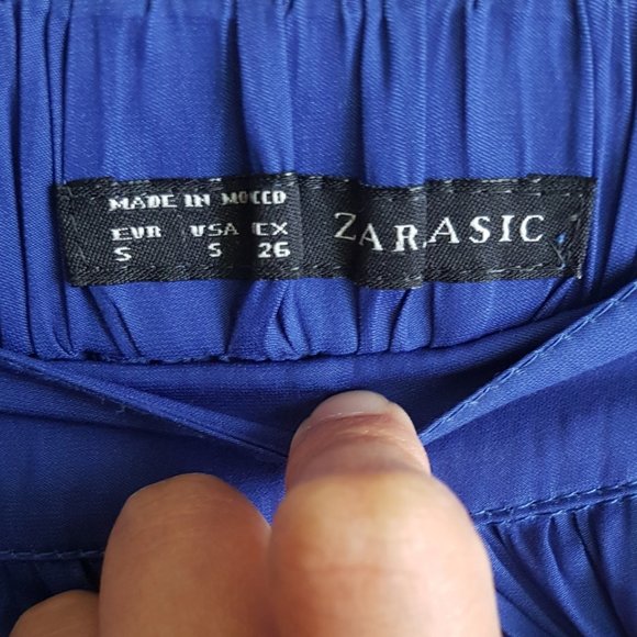 Women's Zara High-low Royal Blue Skirt - Picture 3 of 5